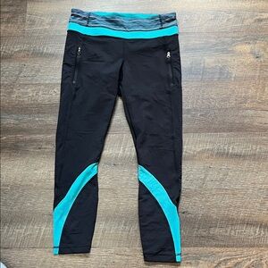 Lululemon Athletica Teal and Black Leggings